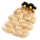 10A Klasa 100% Peruwiański Ombre Ludzkie Przedłużanie Włosów 1B / 613 Blond Kolor