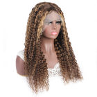 Głębokie fale brazylijskie peruki z ludzkich włosów Koronkowe frontalne blond brązowe Mix kolorów na zamówienie